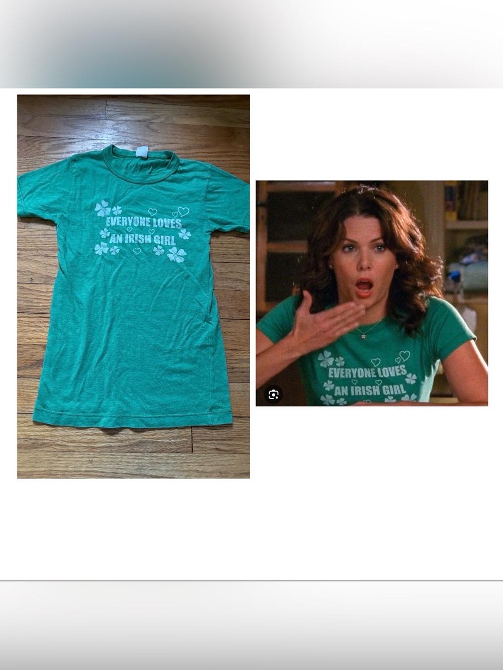 vintage original lorelei gilmore Graphic Tee "Everyone Loves An Irish Girl"